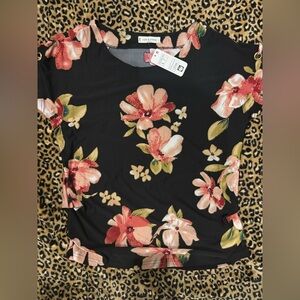 Jon & Anna Black Floral Top